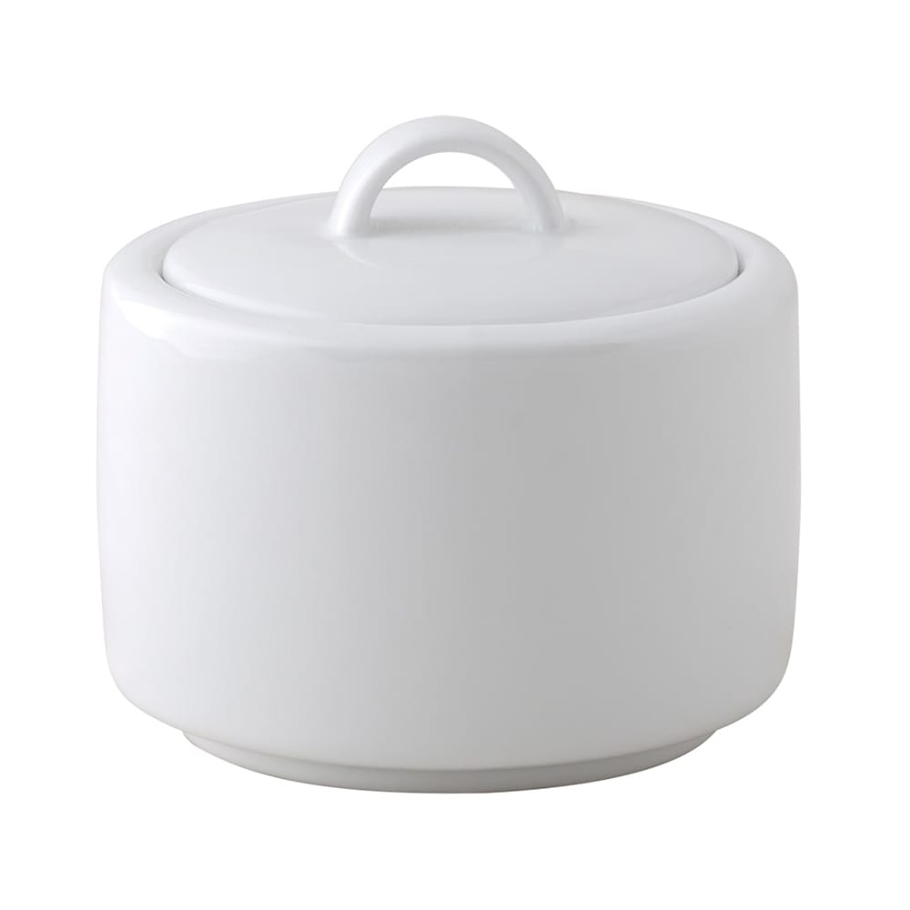 Mikasa Hospitality 3 11/16" Galleria Sugar Pot - Porcelain, White (5321105)