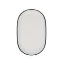 Mikasa Hospitality 9 9/16" x 14 9/16" Oval Modest Platter - Fine China, White/Navy (5321444) thumbnail 2