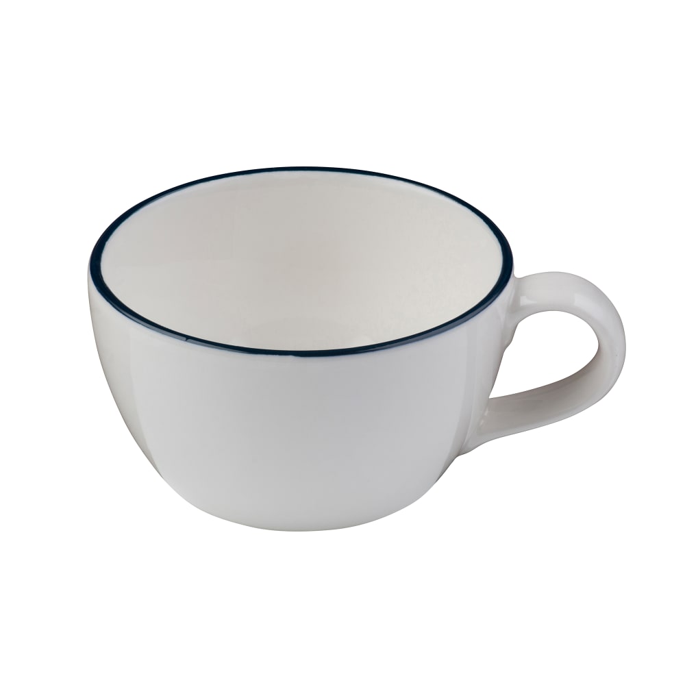 Mikasa Hospitality 9 oz Modest Cup - Fine China, White/Navy (5321446)
