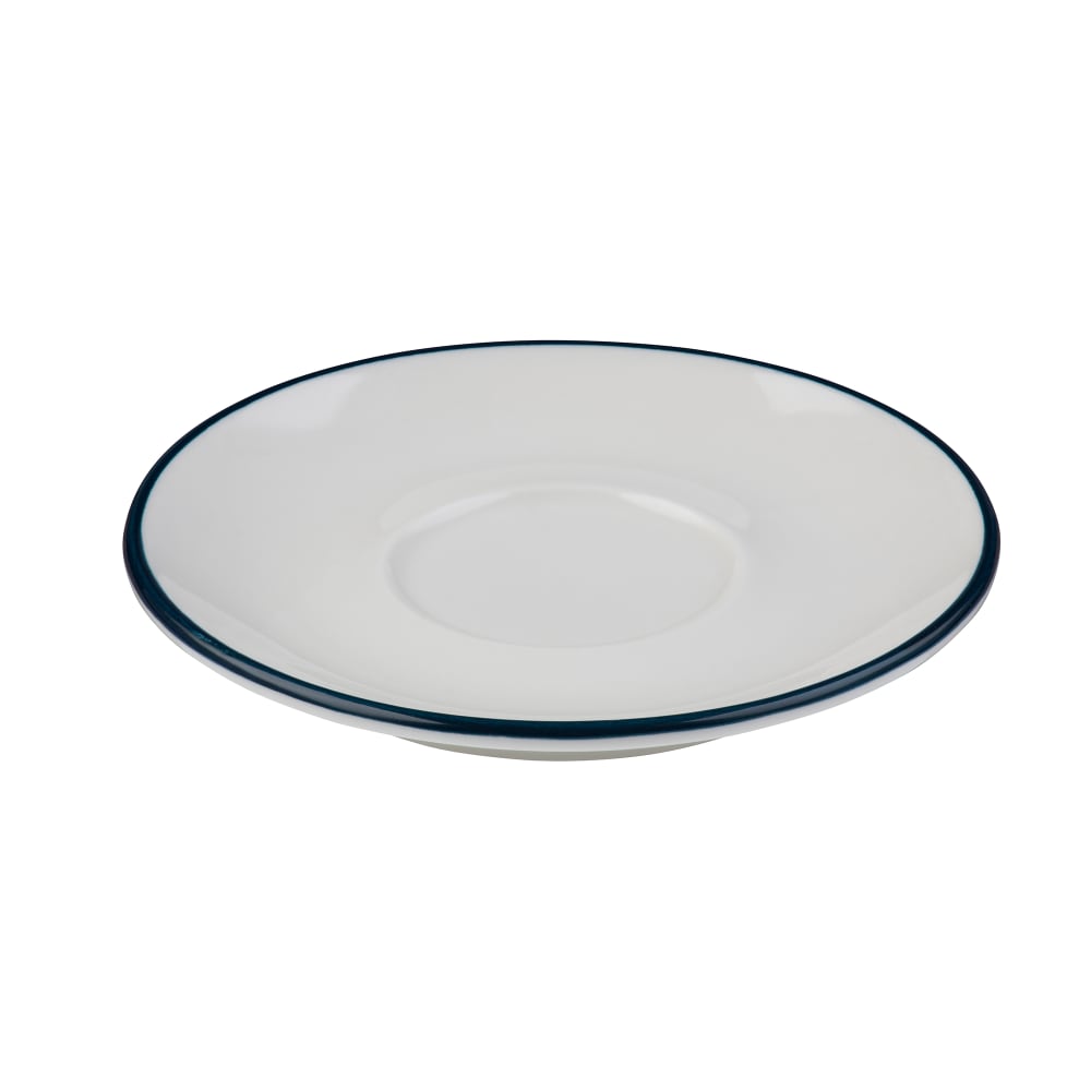 Mikasa Hospitality 4 7/8" Round Modest Saucer - Fine China, White/Navy (5321449)