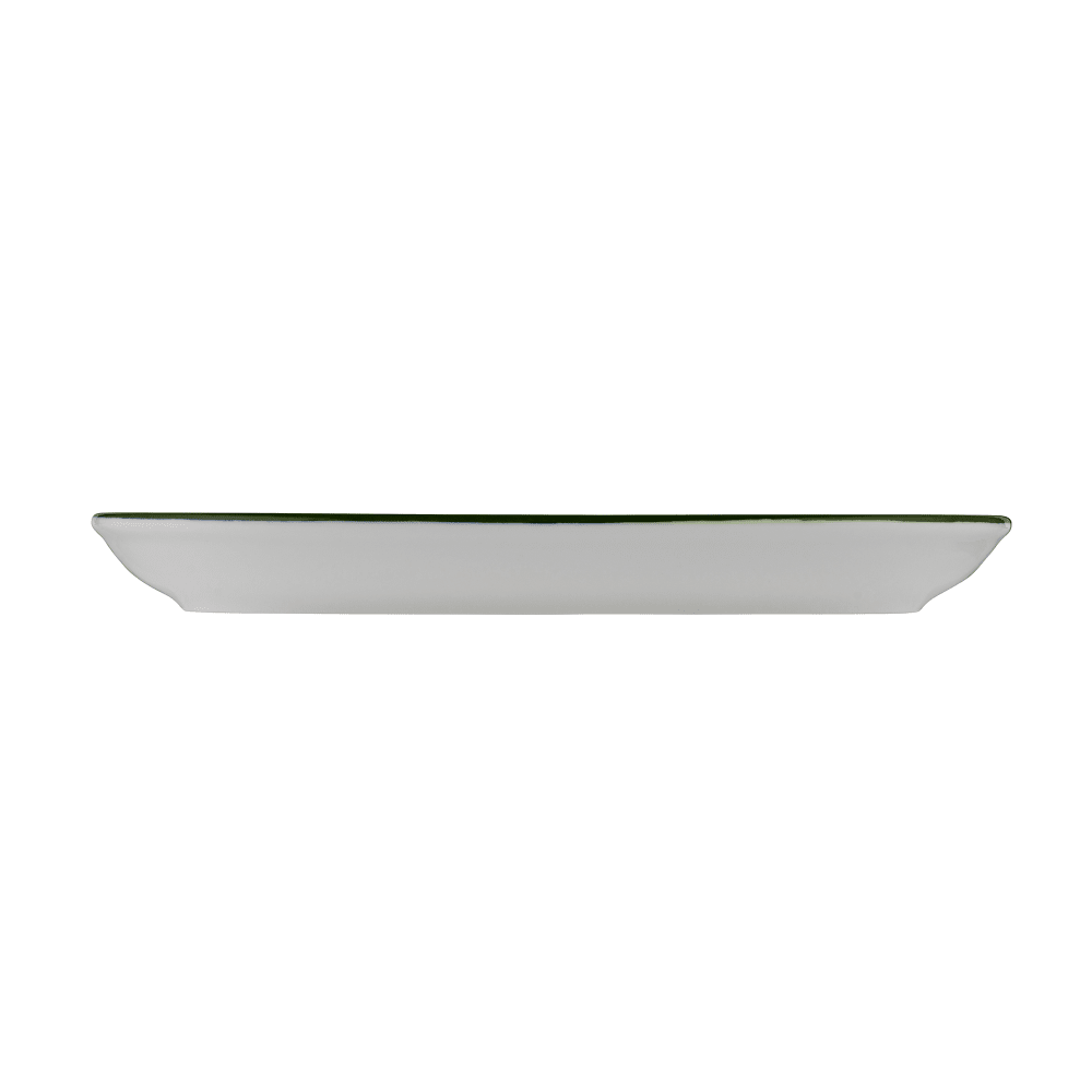 Mikasa Hospitality 8 7/16" x 3 1/8" Oval Modest Platter - Fine China, White/Green (5321582)