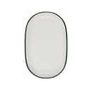 Mikasa Hospitality 8 7/16" x 3 1/8" Oval Modest Platter - Fine China, White/Green (5321582) thumbnail 2