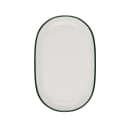 Mikasa Hospitality 9 9/16" x 14 9/16" Oval Modest Platter - Fine China, White/Green (5321583) thumbnail 2