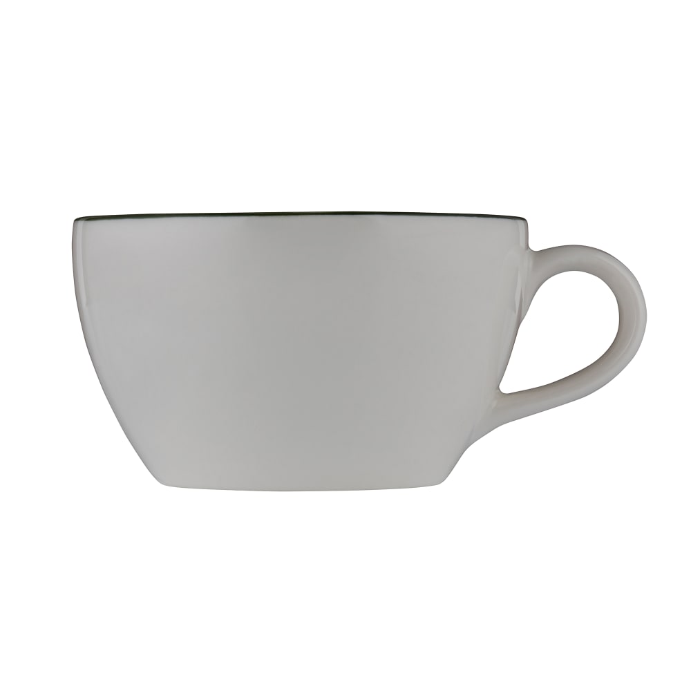 Mikasa Hospitality 9 oz Modest Cup - Fine China, White/Green (5321585)
