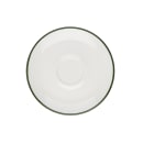 Mikasa Hospitality 4 7/8" Round Modest Saucer - Fine China, White/Green (5321587) thumbnail 2