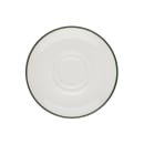 Mikasa Hospitality 6 3/8" Round Modest Saucer - Fine China, White/Green (5321588) thumbnail 2