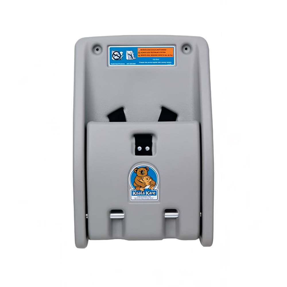 Koala Kare KB102-01 Wall-Mounted Child Protection Seat w/ Safety Straps - Polyethylene, Gray