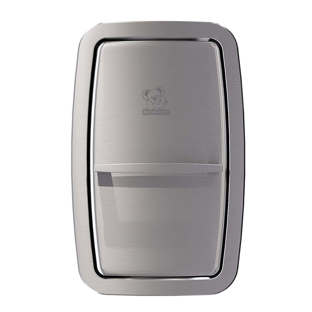 Koala Kare KB311-SSRE Vertical Recessed Changing Station - Gray Plastic Bed, Satin Stainless Exterior