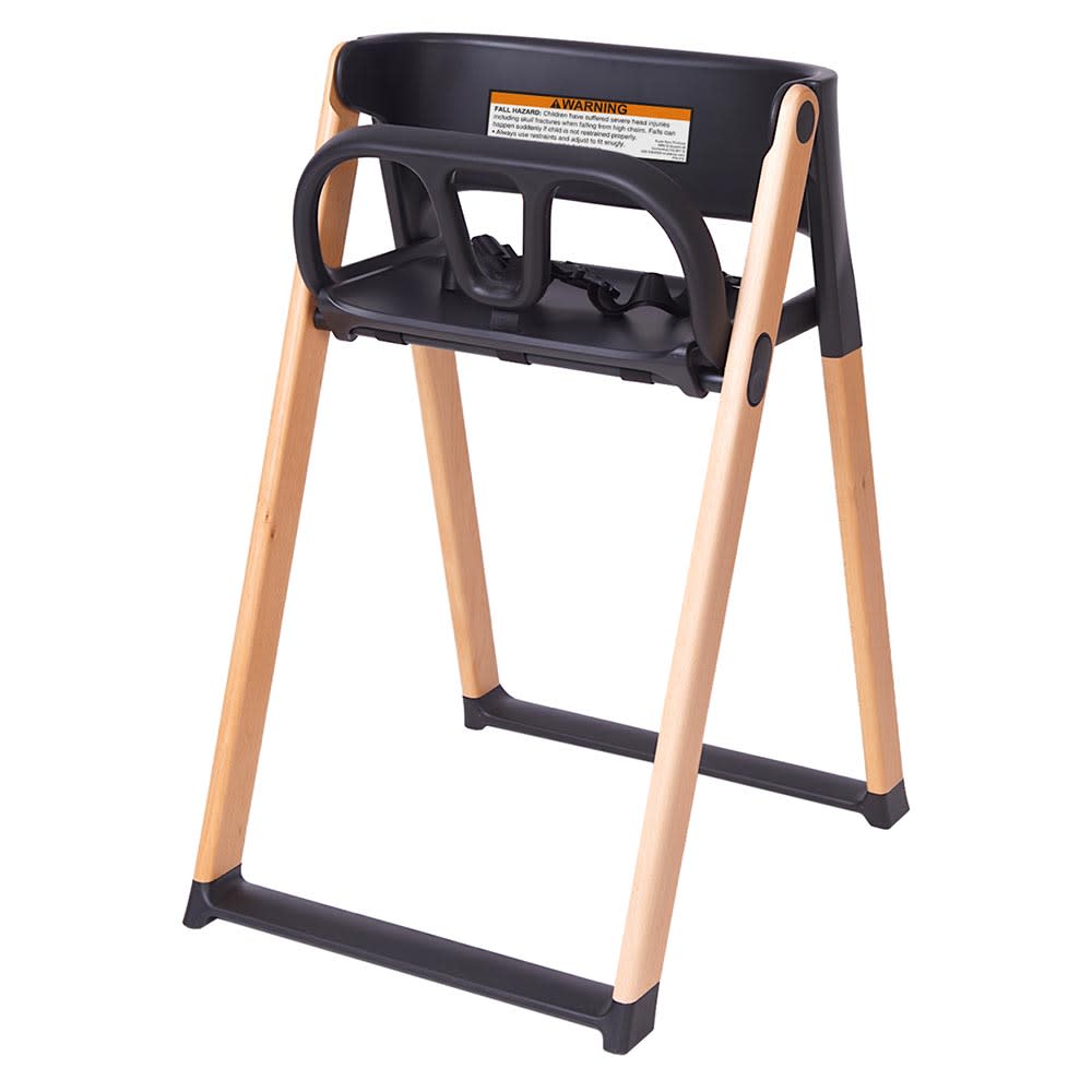 Koala Kare KB615-02 27 1/2" Folding High Chair w/ Waist Strap - Wood/Plastic, Black
