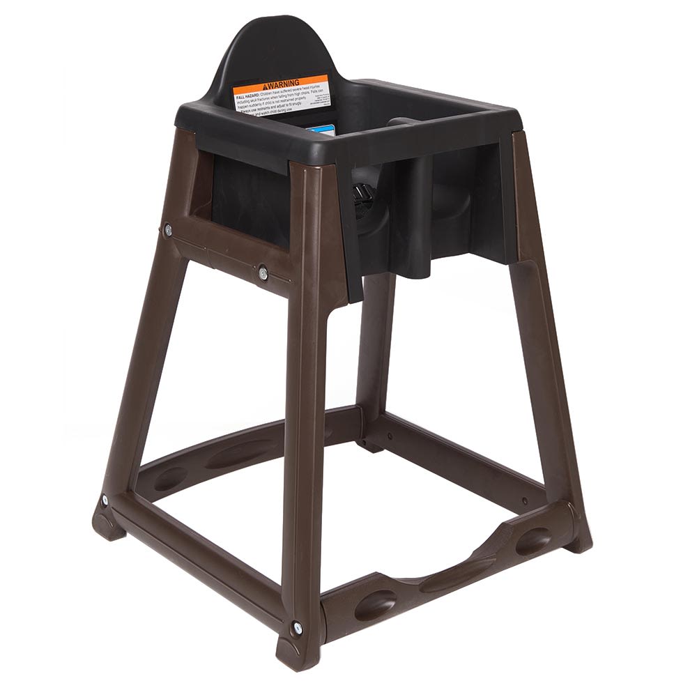 Koala Kare KB966-02 27" Plastic High Chair/Infant Seat Cradle w/ Waist Strap, Brown/Black
