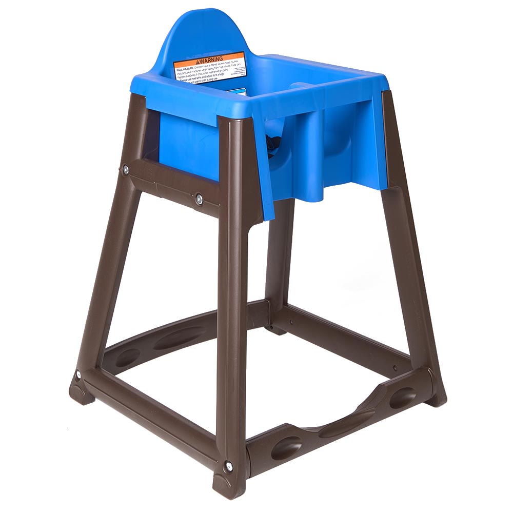 Koala Kare KB966-04 27" Plastic High Chair/Infant Seat Cradle w/ Waist Strap, Brown/Blue