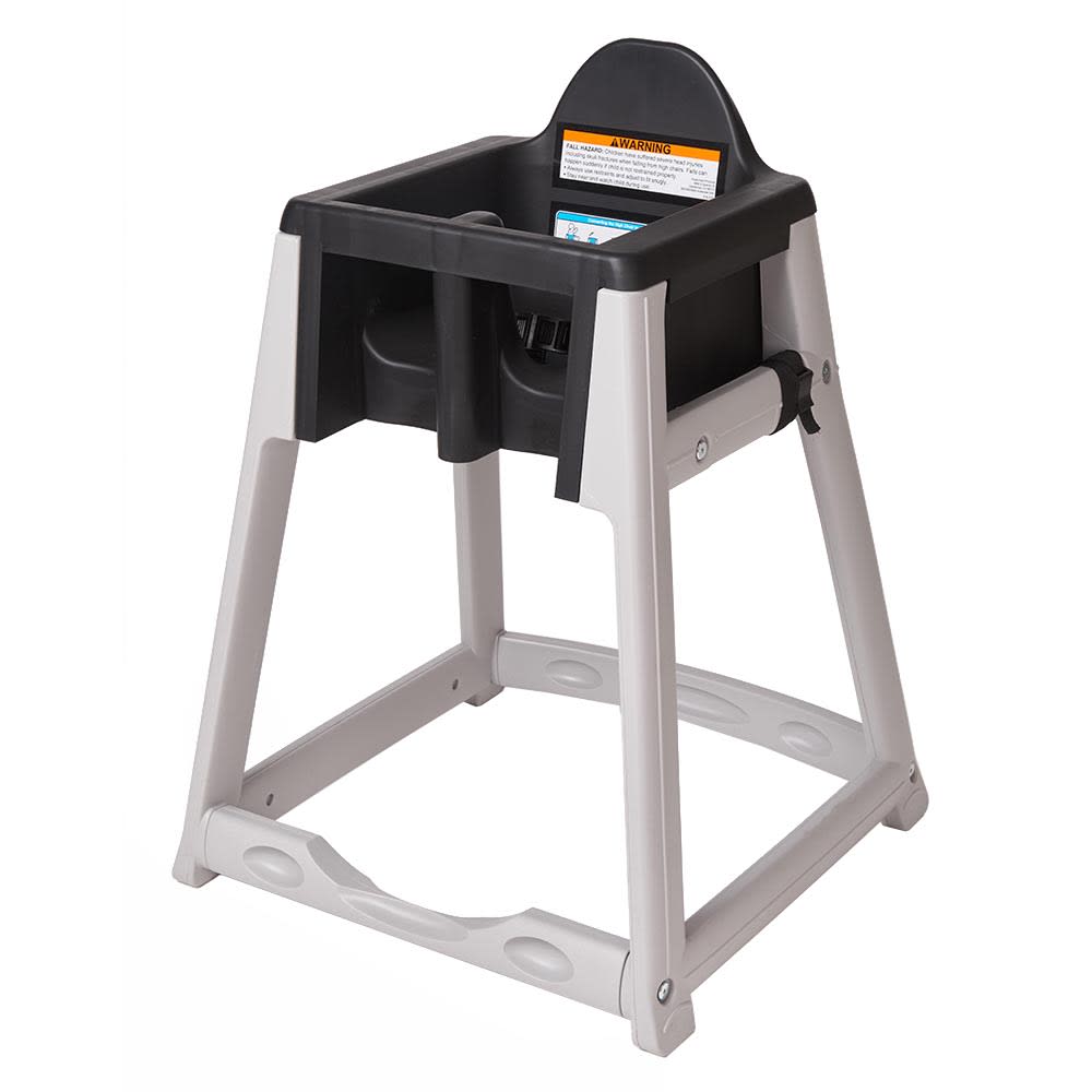 Koala Kare KB977-02 27" Plastic High Chair/Infant Seat Cradle w/ Waist Strap, Gray/Black
