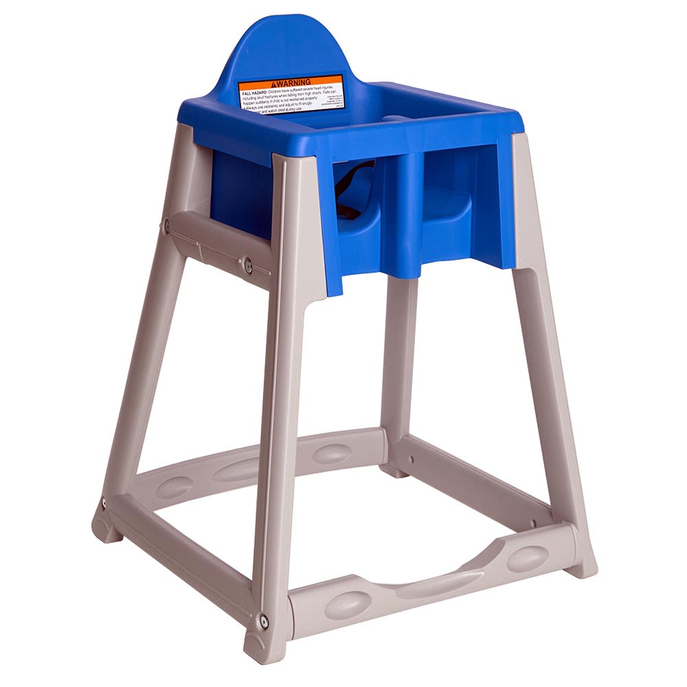 Koala Kare KB977-04 31" Plastic High Chair/Infant Seat Cradle w/ Waist Strap, Gray/Blue