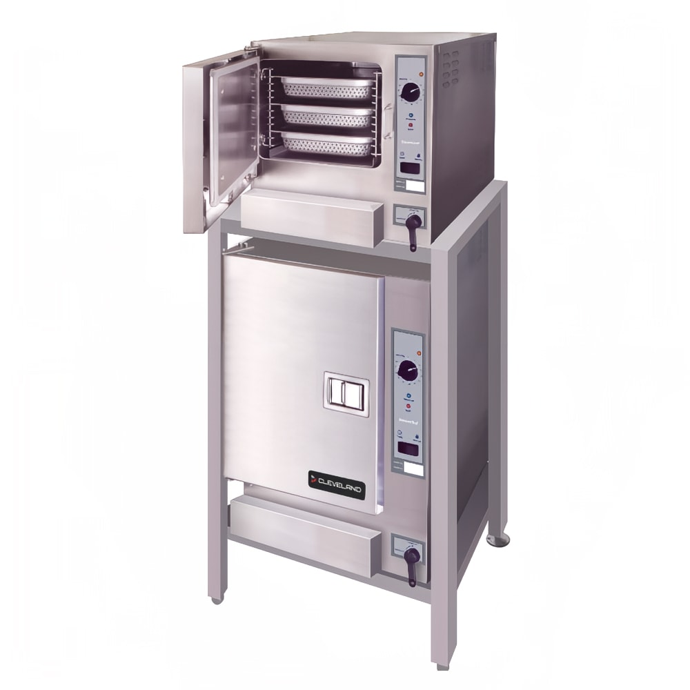 Cleveland (2) 22CGT63.1 (9) Pan Convection Steamer - Stand, Liquid Propane