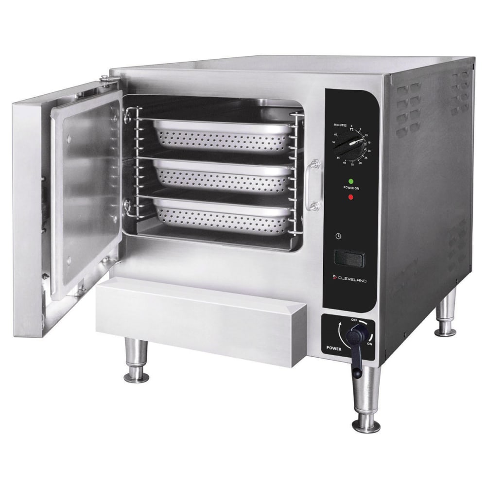 Cleveland 22CGT3.1 SteamChef™ (3) Pan Convection Steamer - Countertop, Liquid Propane