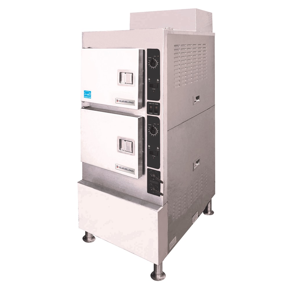 Cleveland 24CGA6.2S (6) Pan Convection Steamer - Cabinet, Descaling Port, Natural Gas
