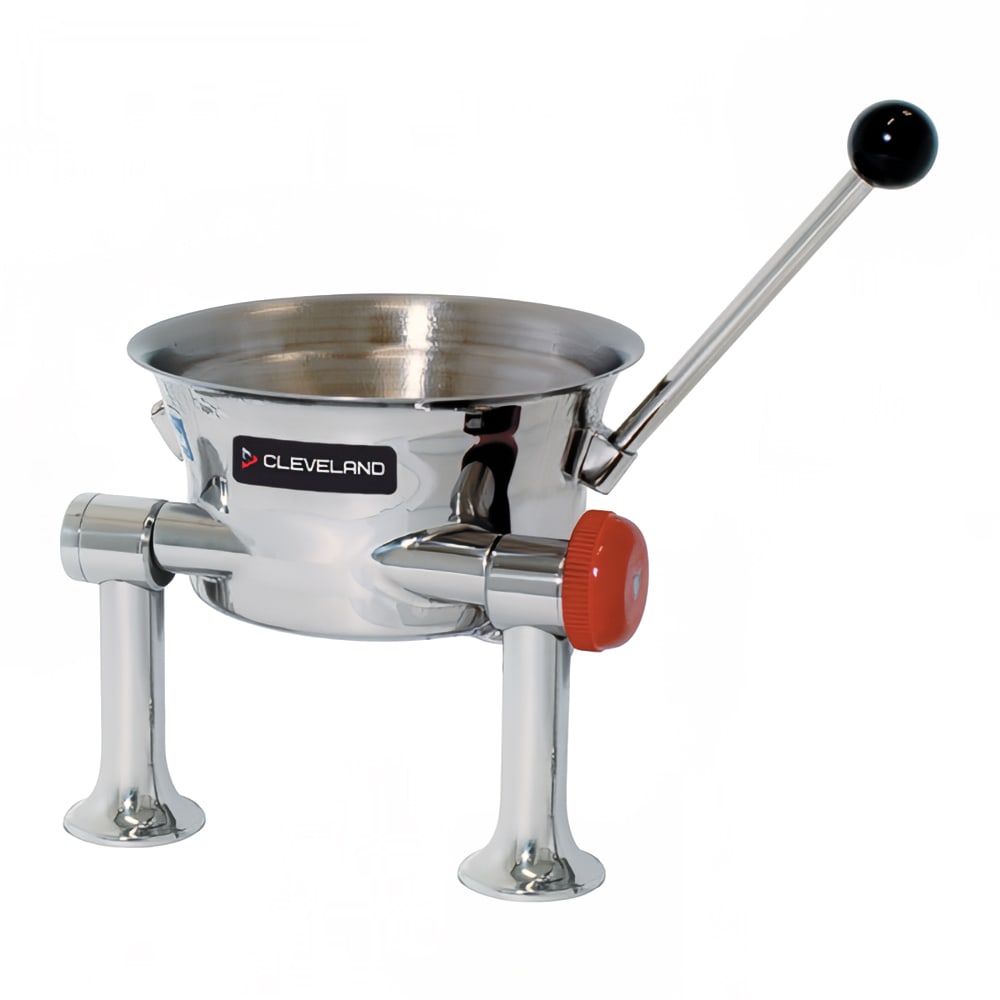 Cleveland KDT1T 1/2 gal Steam Kettle - Manual Tilt, 2/3 Jacket, Direct Steam