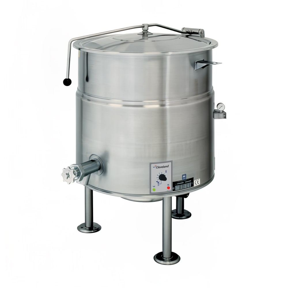 Cleveland KEL100 100 gal Steam Kettle - Stationary, 2/3 Jacket, 208v/3ph