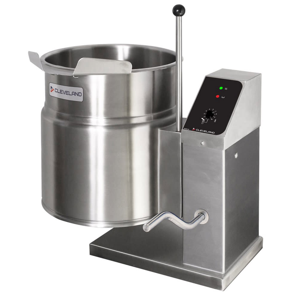 Cleveland KET-12-TGB 12 gal Steam Kettle - Manual Tilt, 2/3 Jacket, 240v/3ph