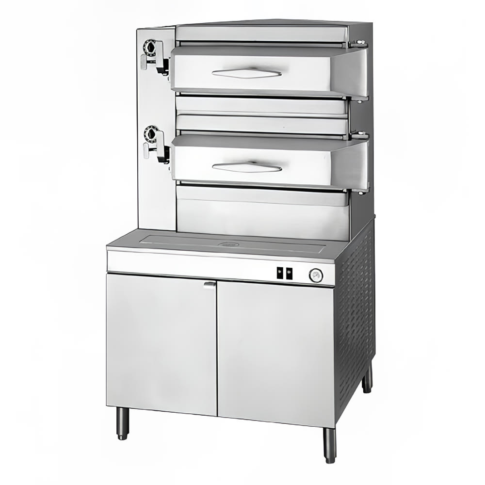 Cleveland PEM242 Electric Pressure Steamer w/ (8) Full Size Pan Capacity, 208v/3ph