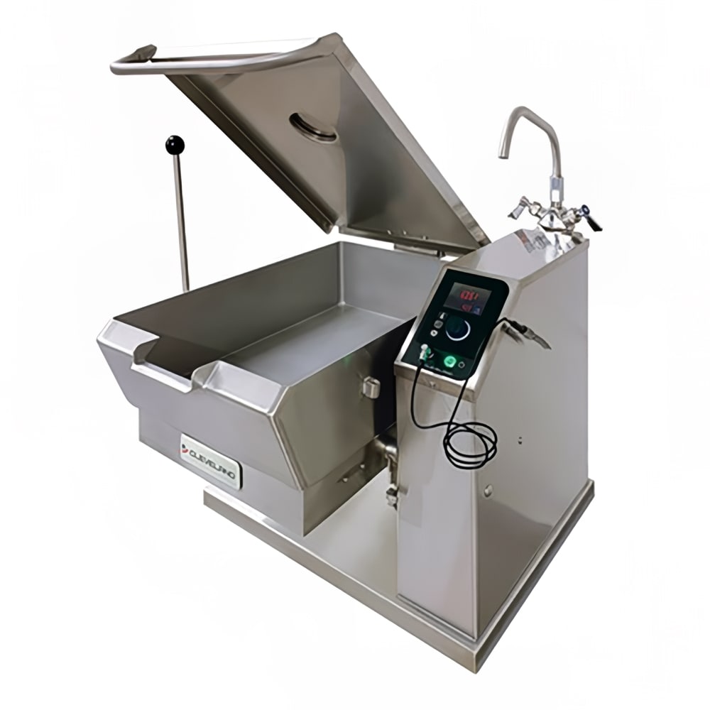 Cleveland SET10 10 gal. Countertop Tilt Skillet - Removable Lid, Peened Interior, 240v/1ph