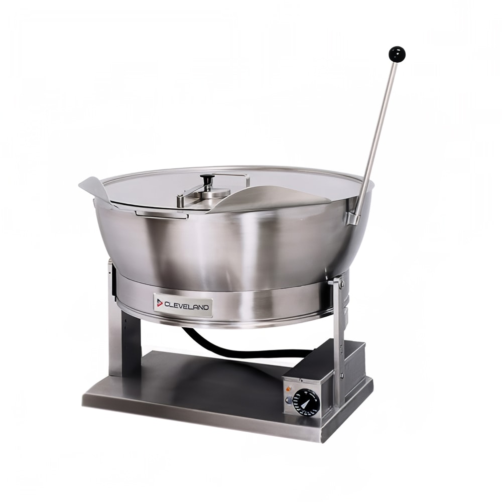 Cleveland SET15 15 gal. Countertop Tilt Skillet - Removable Lid, Peened Interior, 208v/1ph
