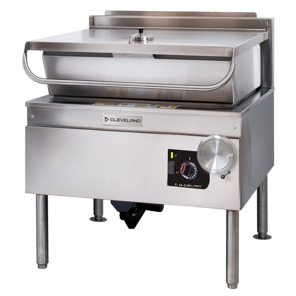 Cleveland SGL30TR 30 gal. Tilt Skillet - Open Base, Measurement Marks, Strainer, Natural Gas