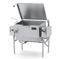 Cleveland SGL40T1 40 gal. Tilt Skillet - Open Leg Base, Peened Interior, Strainer, Liquid Propane thumbnail 4