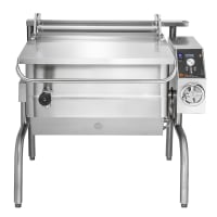 Cleveland SGL40T1 40 gal. Tilt Skillet - Open Leg Base, Peened Interior, Strainer, Natural Gas thumbnail 4