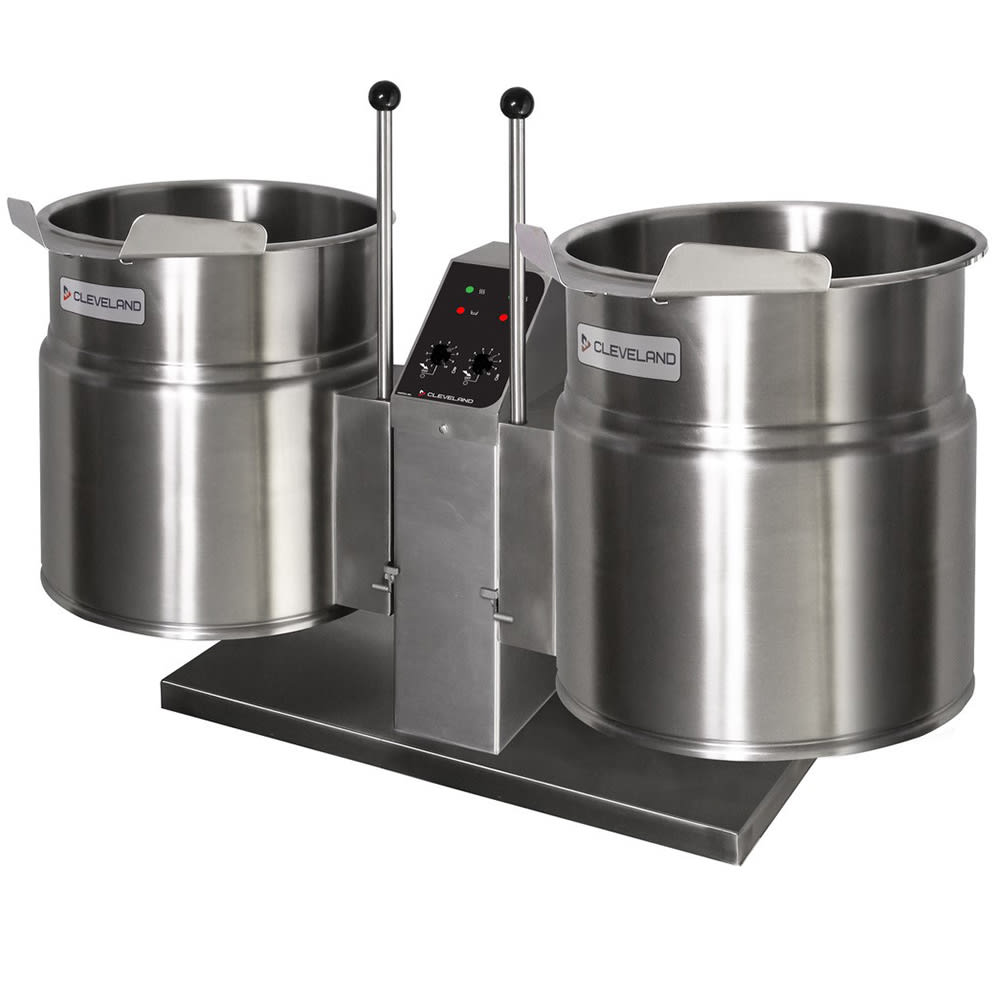 Cleveland TKET-3-T (2) 3 gal Steam Kettles - Manual Tilt, 2/3 Jacket, 208v/1ph