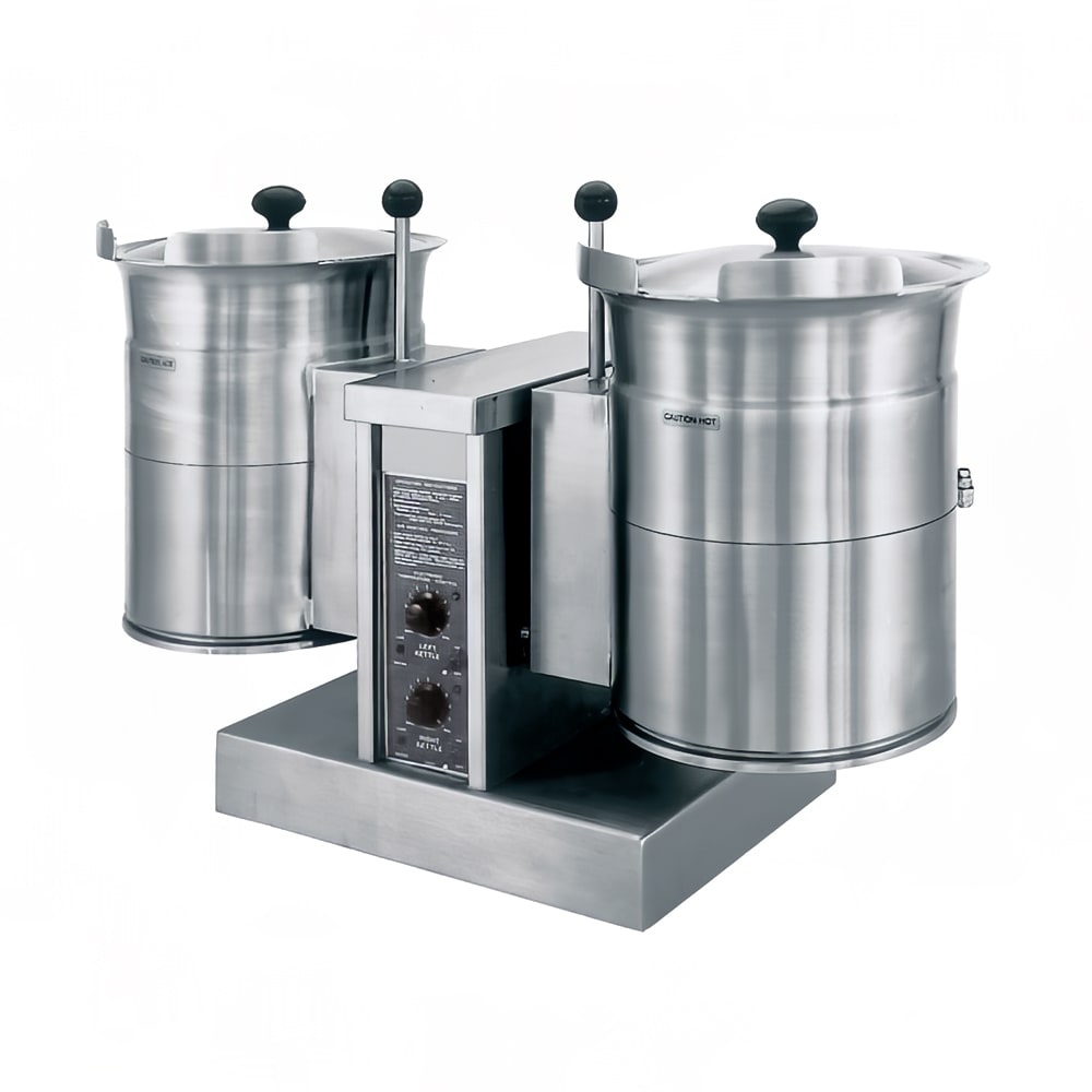 Cleveland TKET-6-T (2) 6 gal Steam Kettles - Manual Tilt, 2/3 Jacket, 240v/3ph