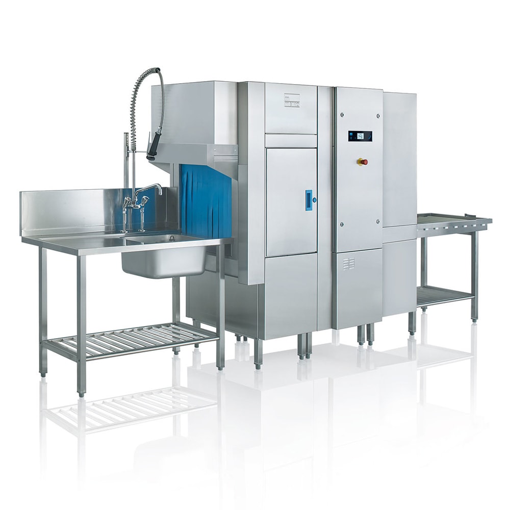 Meiko KA-54 KA Series High Temp Conveyor Dishwasher w/ 243 Racks/hr Capacity, Built-in Booster, 208v/3ph