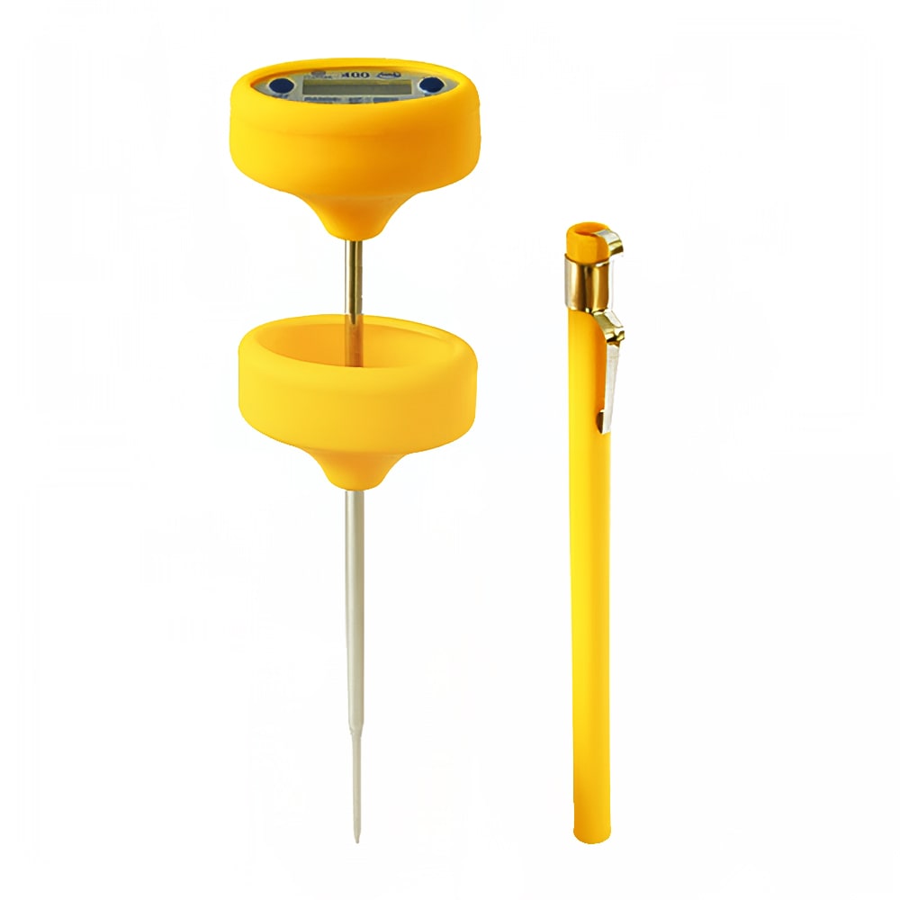 Comark 400YB Digital Pocket Thermometer w/ 5" Stem, Yellow