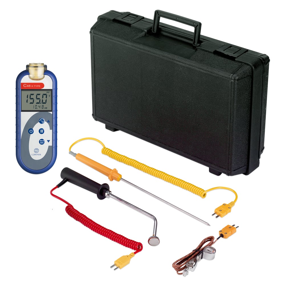 Comark C48/P14 Food Thermometer Kit w/ (3) Probes - Type K