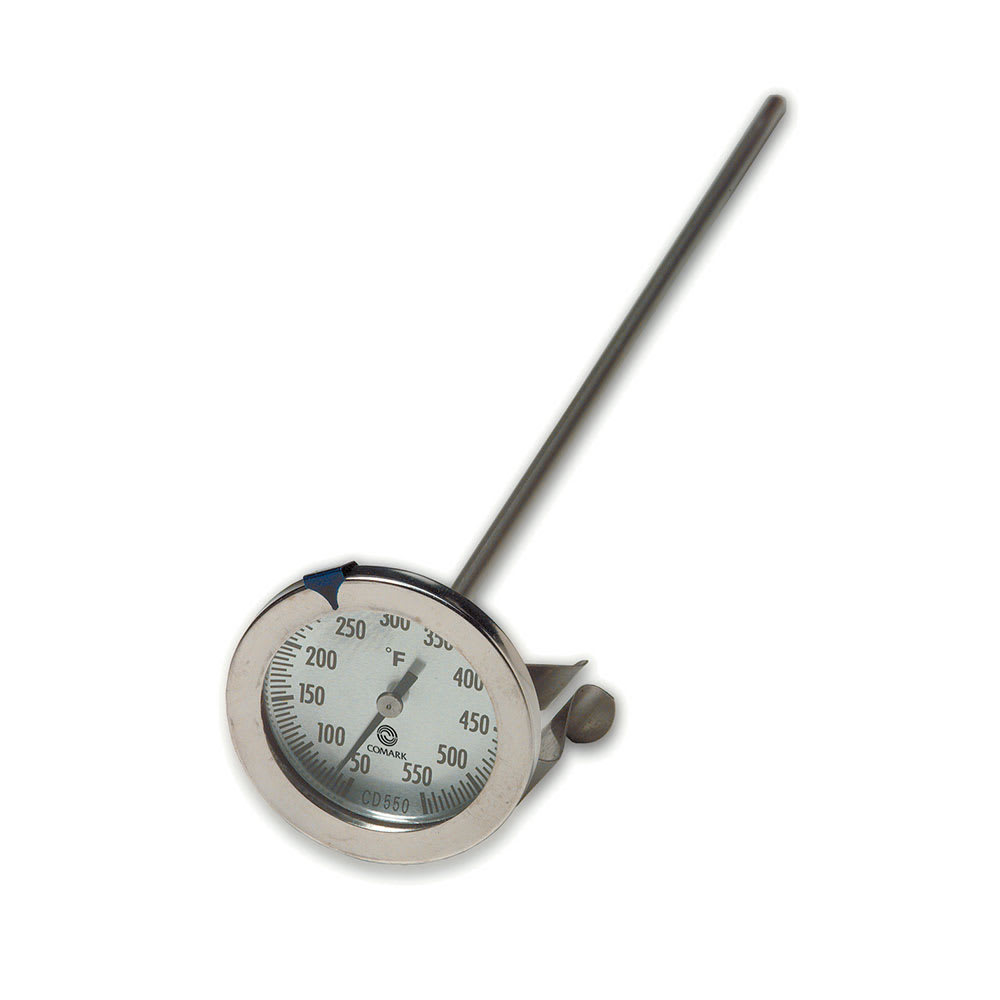 Comark CD550 Candy Deep Fry Thermometer, 2 1/4"Dial, 12" Stem, 50 to 550 F