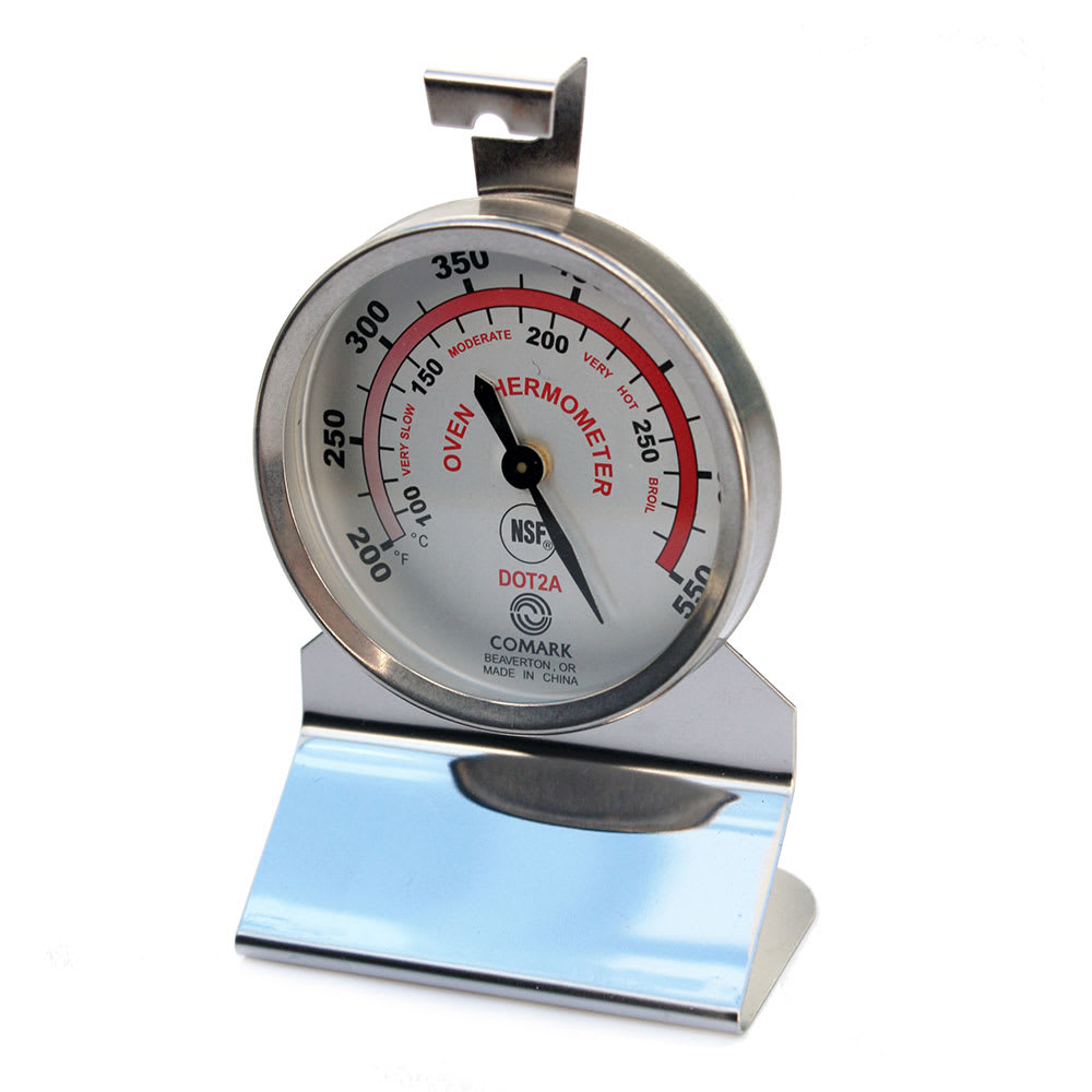 Comark DOT2AK Oven Thermometer, Dial, 200 - 550 F Range, SS, NSF