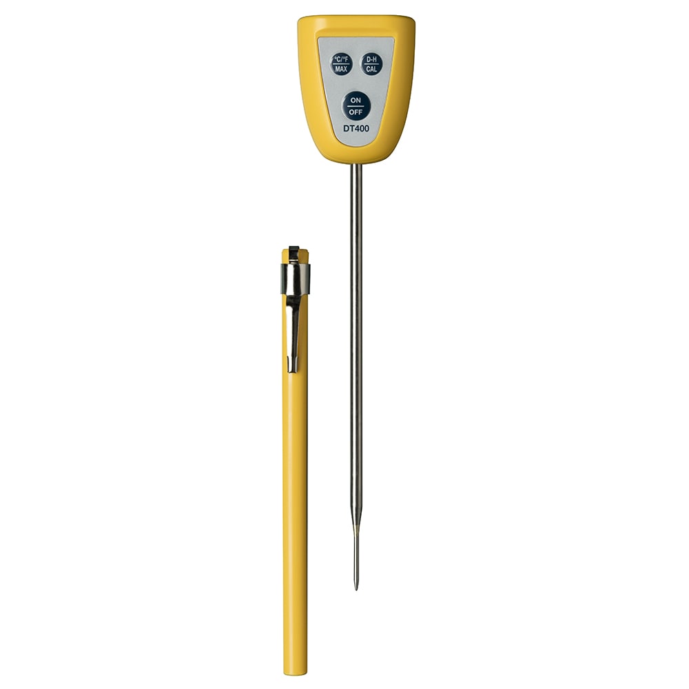 Comark DT400Y Digital Pocket Thermometer w/ Data Hold Button, Yellow