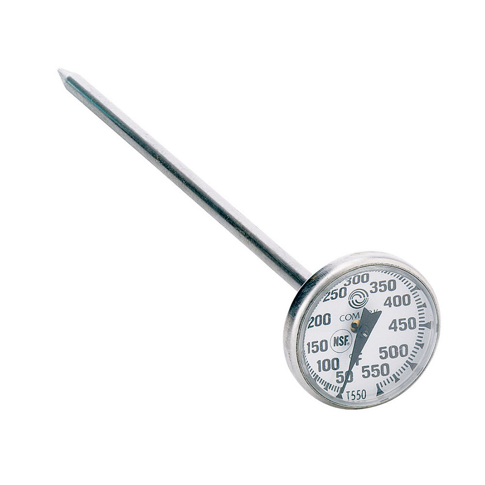 Comark T550A/BOXED 1" Dial Type Pocket Thermometer w/ 5" Stem, 50 to 550 Degrees F