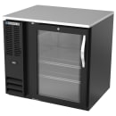 Beverage-Air BB36HC-FG-B 36" Bar Refrigerator - 1 Swinging Glass Door, Black, 115v thumbnail 3