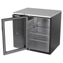 Beverage-Air BB36HC-G-B 36" Bar Refrigerator - 1 Swinging Glass Door, Black, 115v thumbnail 4