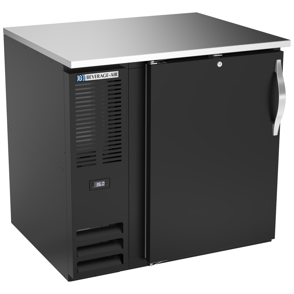 Beverage-Air BB36HC-B 36" Bar Refrigerator - 1 Swinging Solid Door, Black, 115v