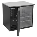 Beverage-Air BB36HC-FG-B 36" Bar Refrigerator - 1 Swinging Glass Door, Black, 115v thumbnail 2