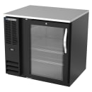 Beverage-Air BB36HC-G-B 36" Bar Refrigerator - 1 Swinging Glass Door, Black, 115v thumbnail 3