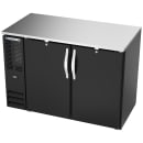 Beverage-Air BBN48HC-F-B 48" Bar Refrigerator - 2 Swinging Solid Doors, Black, 115v thumbnail 3
