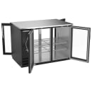 Beverage-Air BB48HC-FG-PT-B 48" Bar Refrigerator - 4 Swinging Glass Doors, Black, 115v thumbnail 2