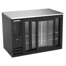 Beverage-Air BB48HC-F-GS-B 48" Bar Refrigerator - 2 Sliding Glass Doors, Black, 115v thumbnail 2