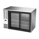 Beverage-Air BB48HC-F-GS-S 48" Bar Refrigerator - 2 Sliding Glass Doors, Stainless, 115v thumbnail 3