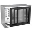 Beverage-Air BBN48HC-F-GS-S 48" Bar Refrigerator - 2 Sliding Glass Doors, Stainless, 115v thumbnail 2