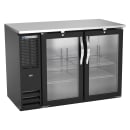 Beverage-Air BBN48HC-G-B 48" Bar Refrigerator - 2 Swinging Glass Doors, Black, 115v thumbnail 2