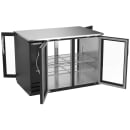 Beverage-Air BB48HC-G-PT-B 48" Bar Refrigerator - 4 Swinging Glass Doors, Black, 115v thumbnail 2
